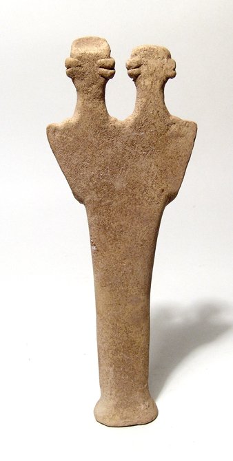 A double-headed Syro-Hittite terracotta figure : Lot 121A