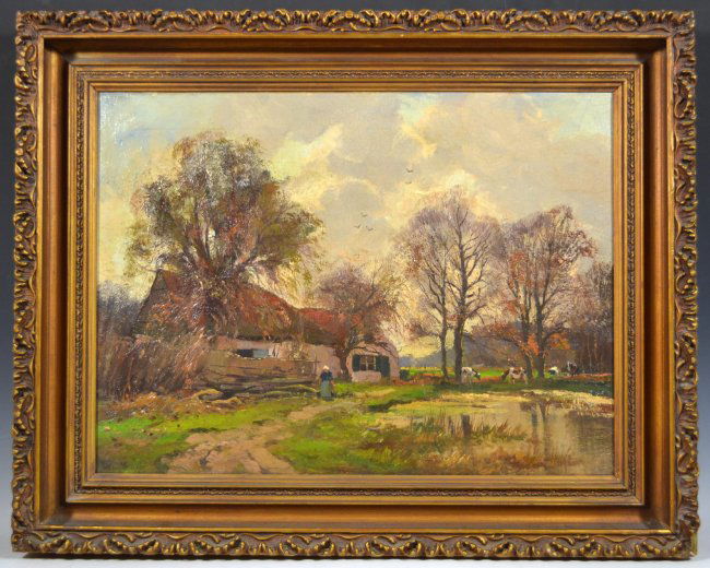 O/C 'Dutch Landscape' by Charles Gruppe : Lot 438