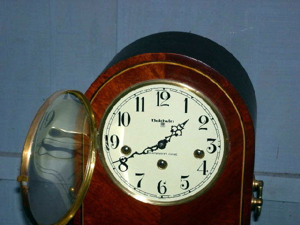 26: BALDWIN WESTMINSTER CHIME MANTLE CLOCK : Lot 26