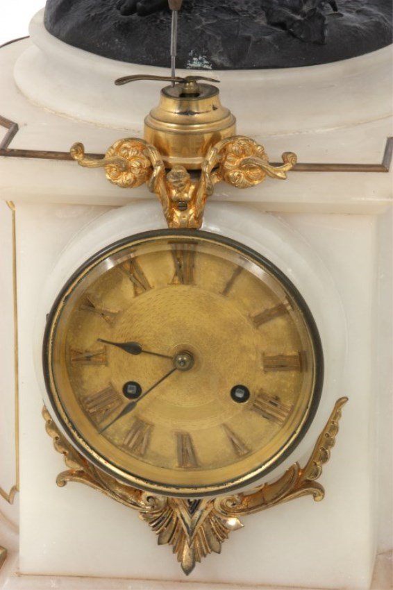 French Figural Conical Pendulum Mystery Clock Lot 156