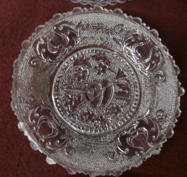 542 12 Antique Sandwich Glass Cup Plates Lot 542