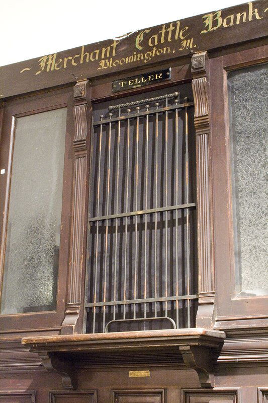 RARE Early Bank Teller Window from Merchant Cattle Bank : Lot 8137