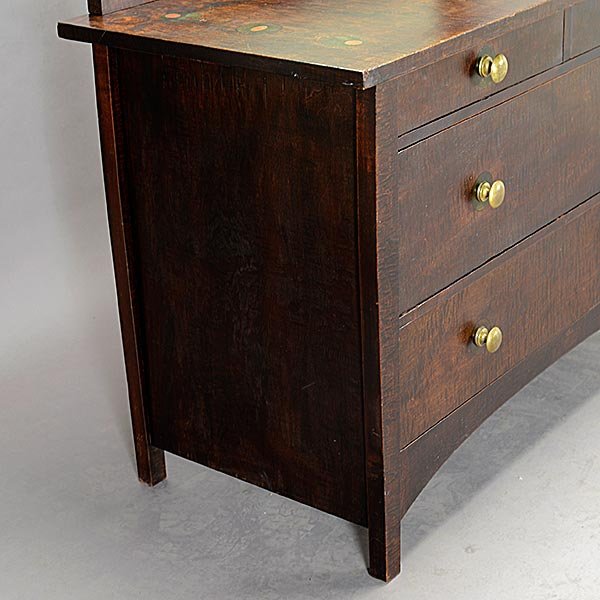 Gustav Stickley Harvey Ellis Dresser With Mirror. Lot 2089