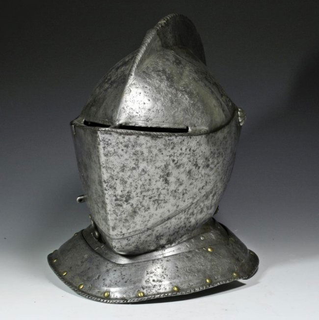 German Knight's Close Helmet, Ex-Hermann Historica : Lot 135