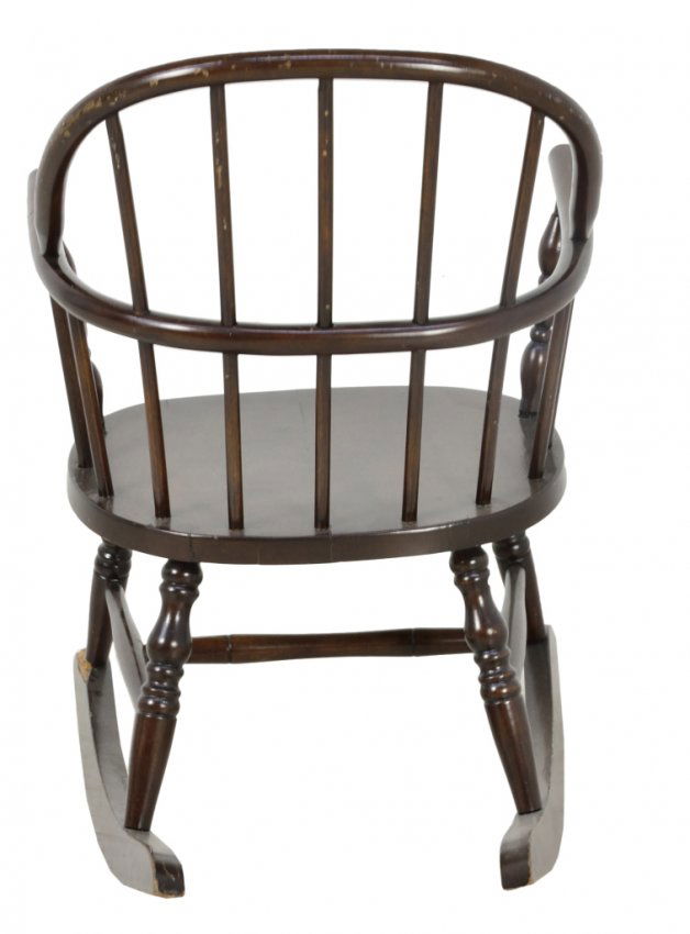 55 RAMSDELL WINDSOR STYLE CHILD'S ROCKING CHAIR Lot 55
