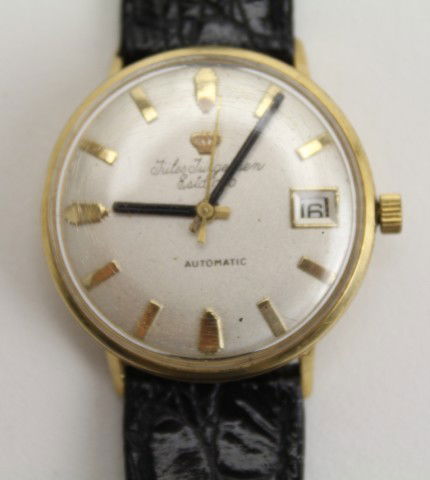 MENS 18K GOLD JULES JURGENSEN AUTOMATIC WATCH : Lot 18607