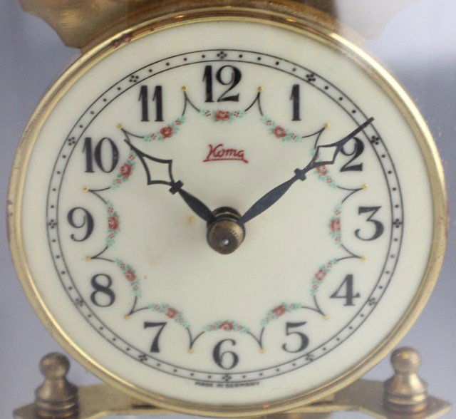 GERMAN MADE GLASS DOME CARRIAGE CLOCK BY KOMA Lot 32402
