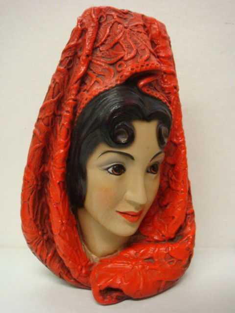 Marwal-Ind-Inc MARWAL IND. INC. BROWER 1966 Chalkware Busts: Matador in Costume is 12 ...