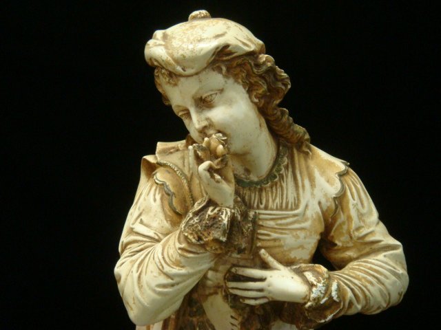 Marwal-Ind-Inc MARWAL IND. INC. Chalkware Statue of Male with Rose: : Lot 104
