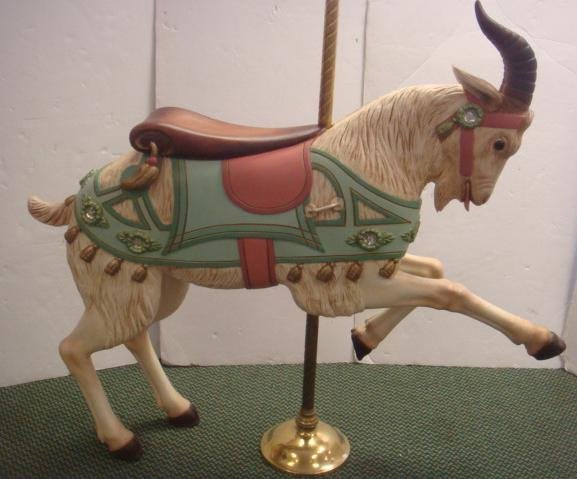 CHARLES LOOFF Standing Carousel Goat, Carved & Painted: : Lot 103