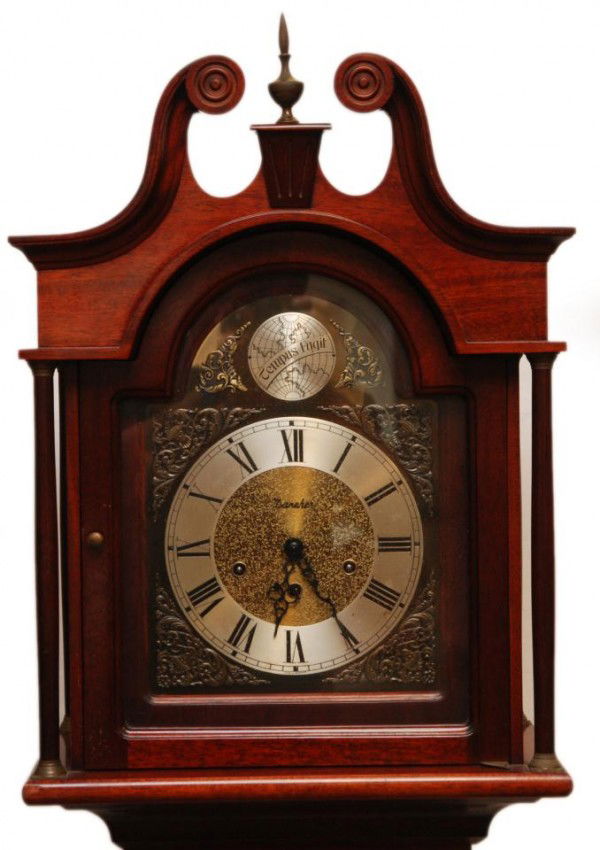 130 DANEKER GERMAN MAHOGANY GRANDFATHER CLOCK Lot 130