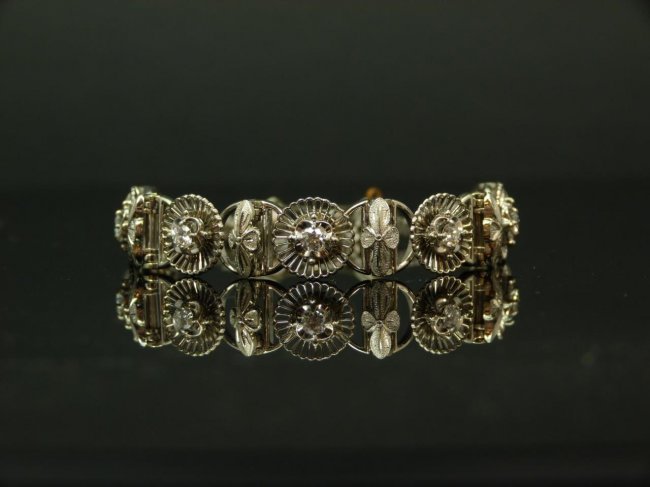 JABEL 18KT WHITE GOLD  DIAMOND BRACELET