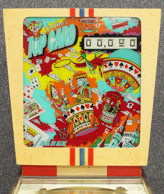 1456: D. GOTTLIEB VINTAGE PINBALL MACHINE Top Card : Lot 1456