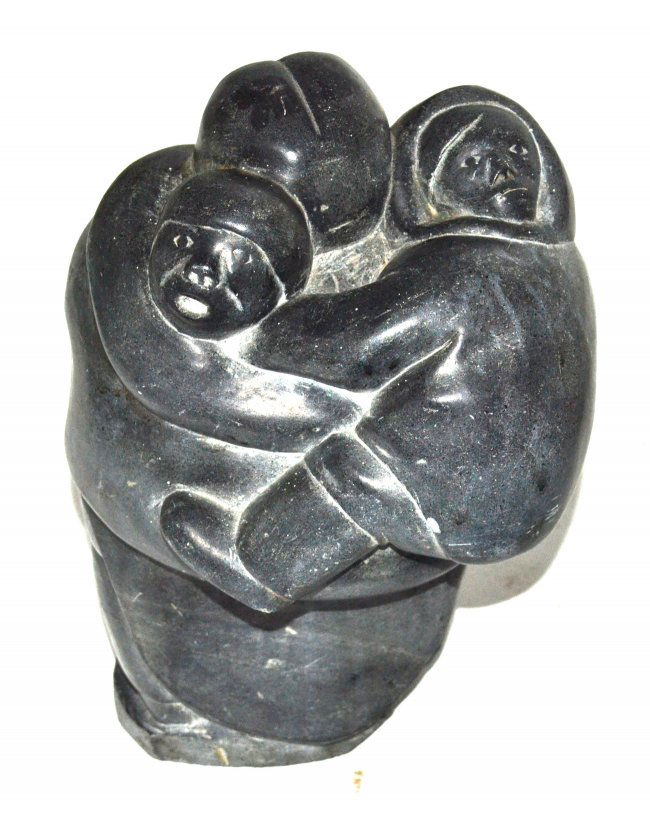 Inuit Soapstone Sculpture, Mother & Child Lot 31