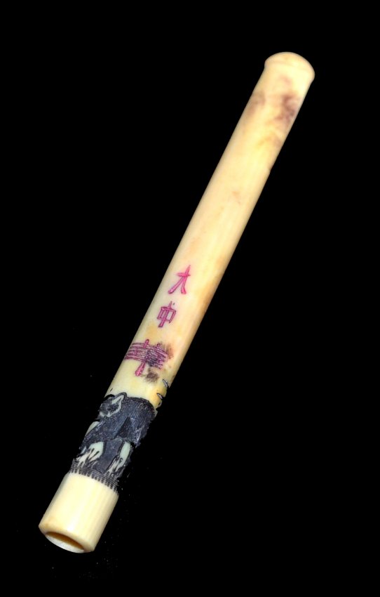Vintage Japanese Ivory Cigarette Holders Lot 62