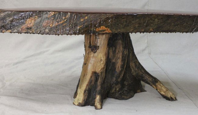 Cypress Stump Coffee Table - Rustic Live Edge Cypress Root Stump Slab Coffee Table at ... - Batotana 4 legs 1 coffee table.