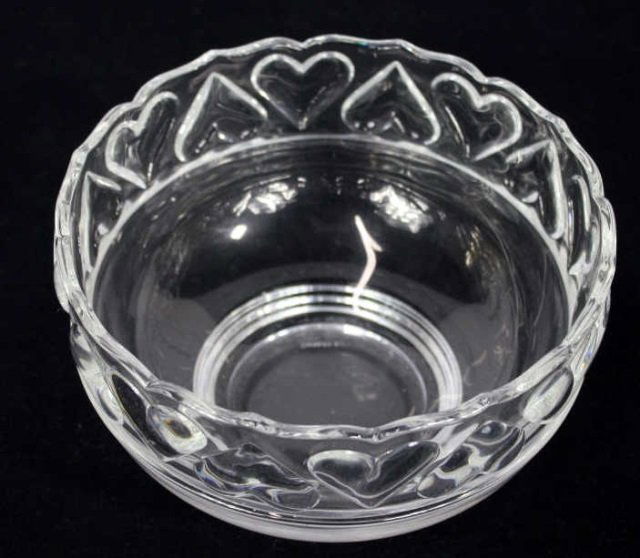 Tiffany & Co. Glass Heart Bowl Lot 250