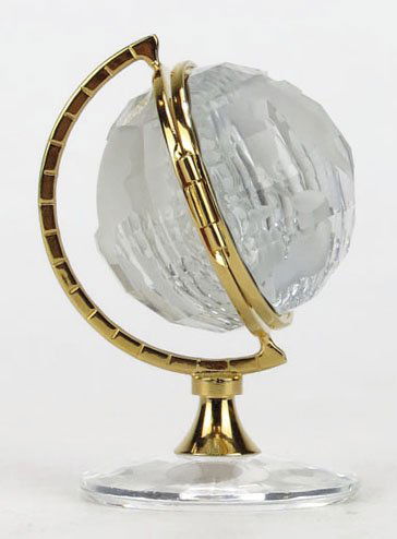 SWAROVSKI SECRETS GLOBE CLOCK - GOLD : Lot 103