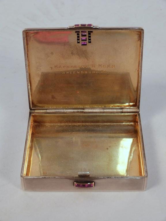 95: Tiffany & Co. Sterling & 14K Gold Compact : Lot 95