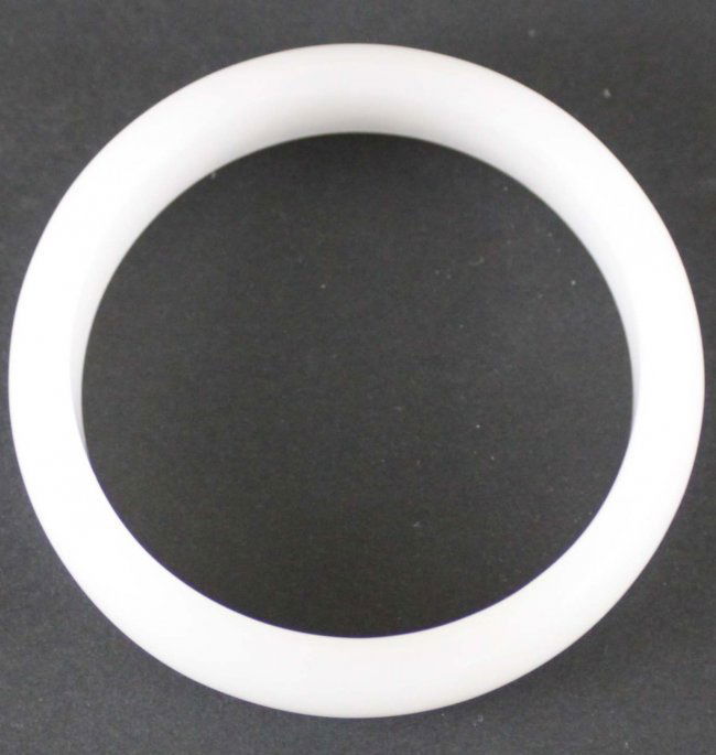 Chinese Fine White Jade Bangle Bracelet : Lot 7258