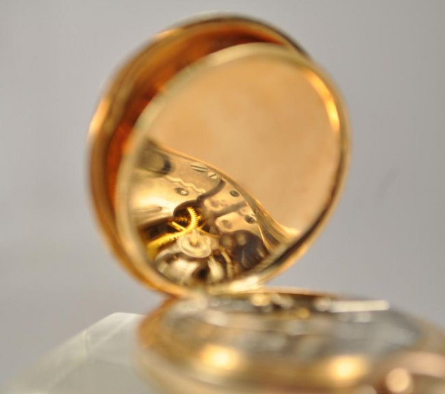 14K GOLD DUEBER/HAMPDEN LADIES POCKET WATCH Lot 344