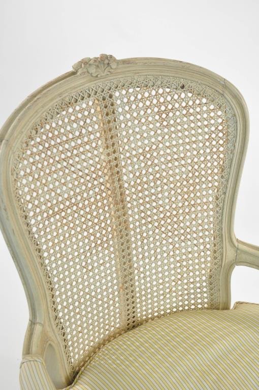 FRENCH CANE BACK BERGERE CHAIR Lot 204