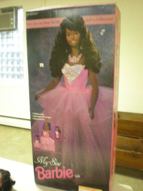 2066: My Size Barbie Doll in original box (black) : Lot 2066