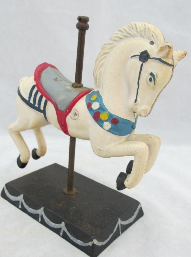 294: Westminster Miniature Horse Carousel and 1 Cast Ir : Lot 294