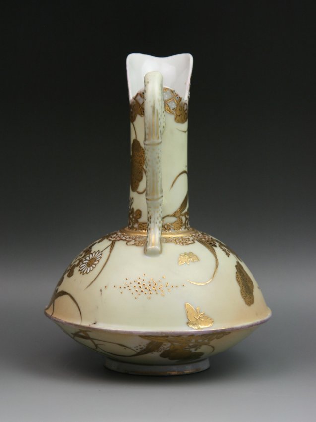 6 Japanese Satsuma Gilt Moriage Porcelain Pitcher Lot 6