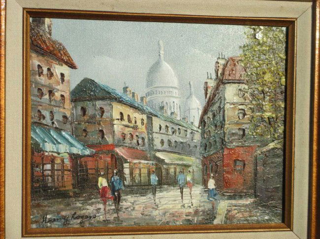 HENRY ROGERS - FRENCH STREETS PAINTING : Lot 1159