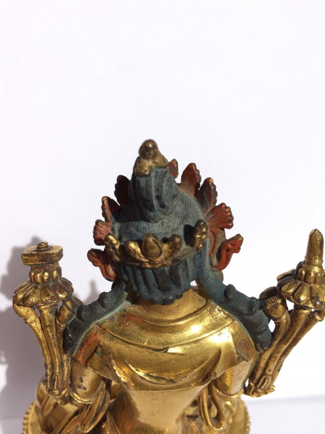 A GILT SCULPTURE OF WENSHUSHILI PUSA : Lot 9139