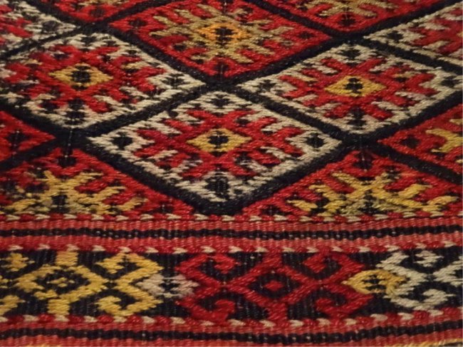 LARGE WOVEN MIDDLE EASTERN FLOOR PILLOW CASE, GEOMETRIC : Lot 67A