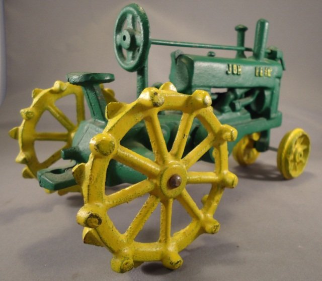 Cast Iron John Deere Tractor Toy Lot 136