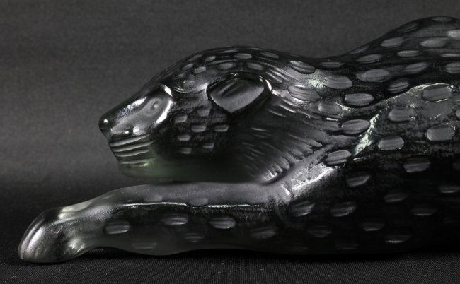 lalique crystal leopard