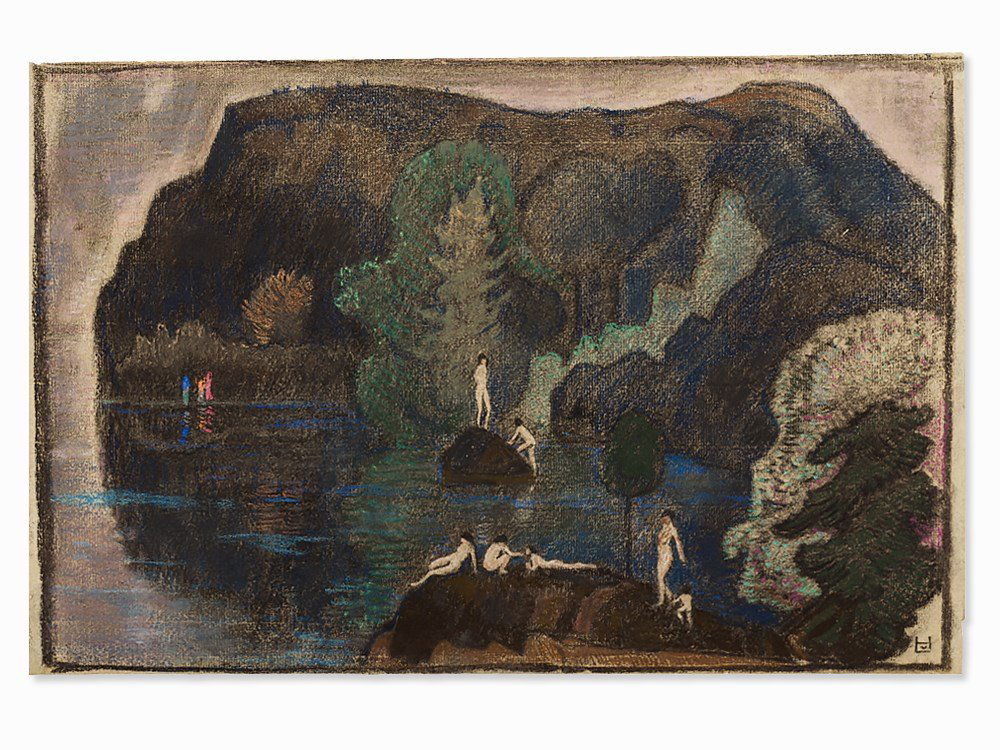 "Bathers at a Lake" by Ludwig von Hofmann