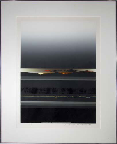 434: Tetsuro Sawada original serigraph landscape : Lot 434