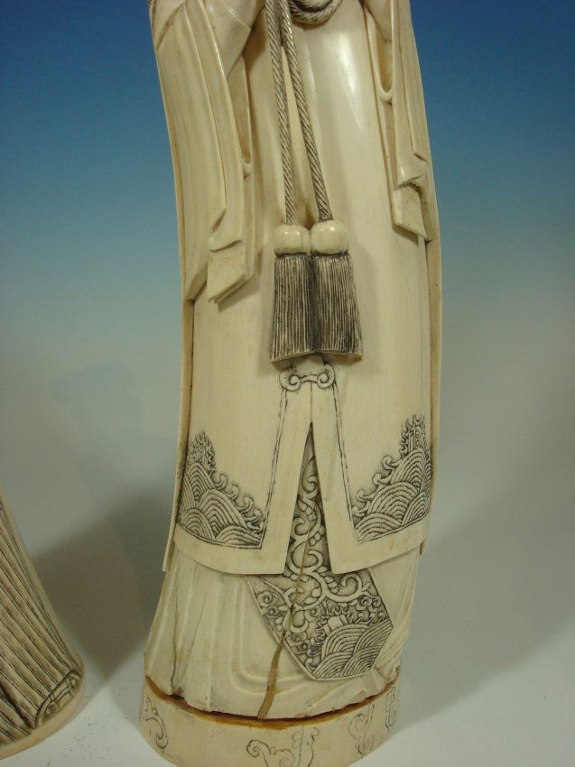 antique real ivory figurines