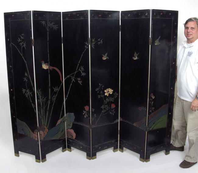 245A 6 PANEL JAPANESE COROMANDEL SCREEN Lot 245A