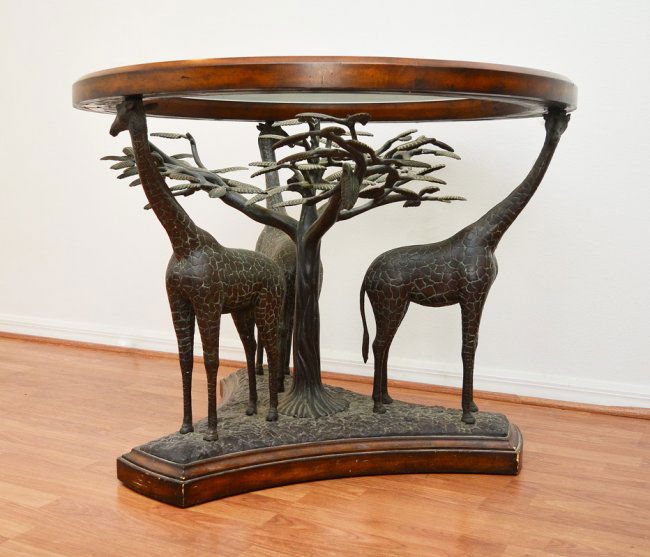 FIGURAL GIRAFFE SIDE TABLE Lot 1212