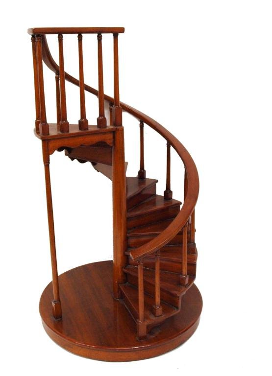 310: MINIATURE FURNITURE , SPIRAL STAIRCASE, FOOT STOOL : Lot 310