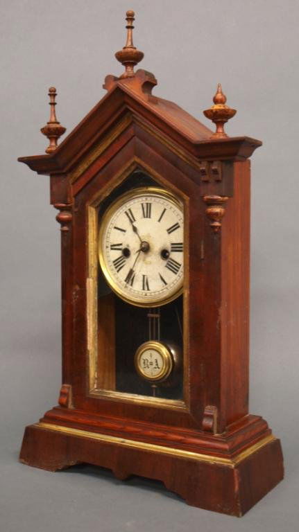 (2) Jerome 1840's Clock & German Steeple Clock : Lot 705