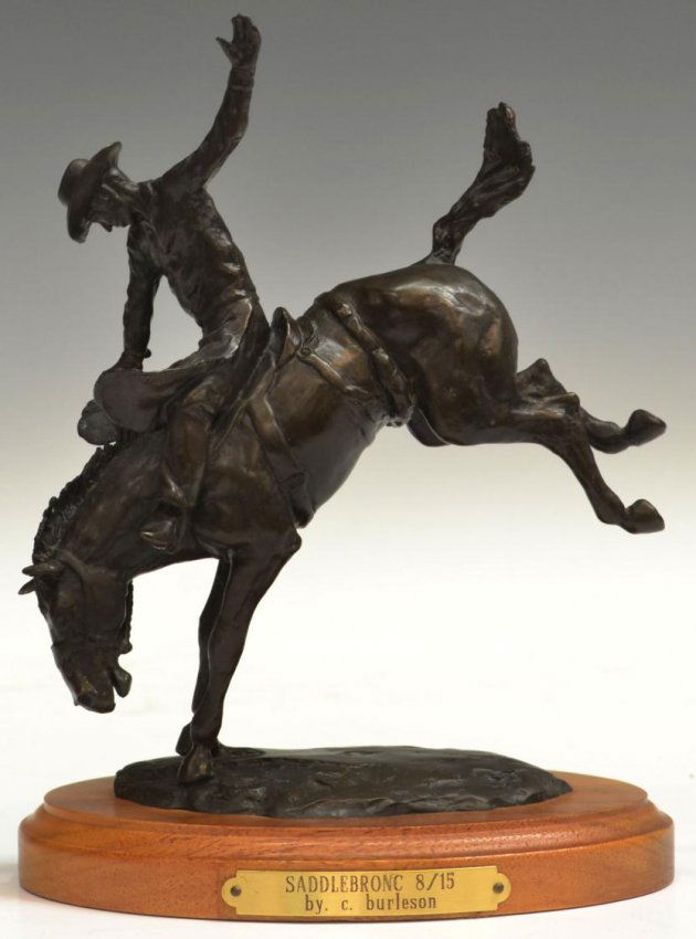 64: (2) WESTERN BRONZE SCULPTURES, CINDY BURLESON : Lot 64