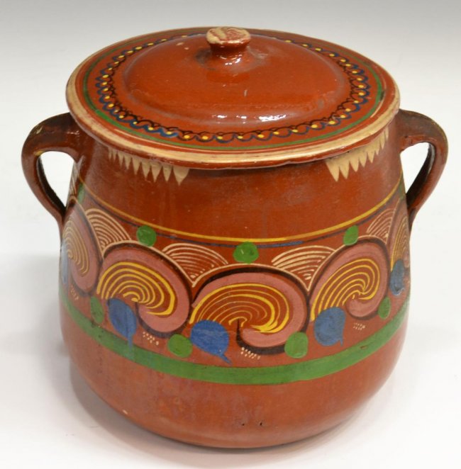 (6) VINTAGE MEXICAN POTTERY JAR & GRADUATED BOWLS Lot 549