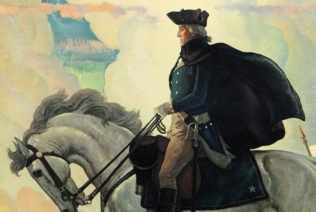 1932 GEORGE WASHINGTON PRINT AFTER N.C. WYETH : Lot 285