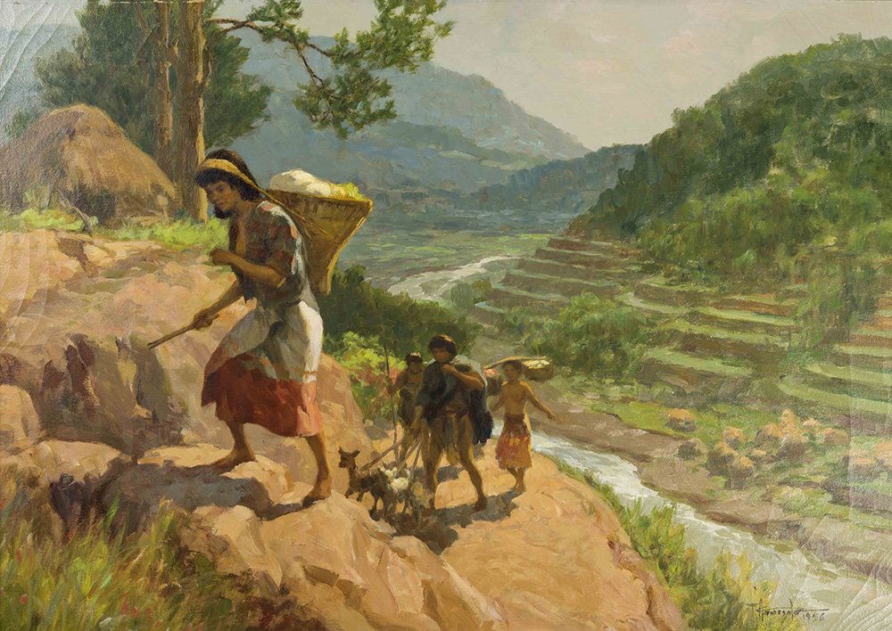 Fernando Amorsolo (1892-1972) “Rice Harvesting”, 1956 : Lot 56