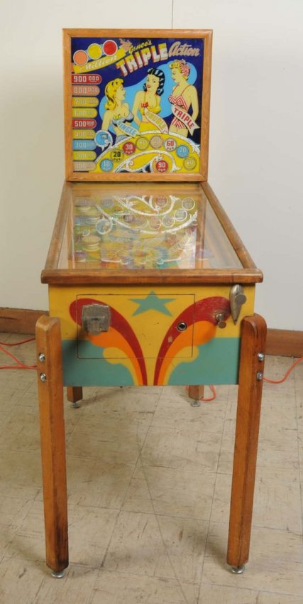 1948 Genco Triple Action Pinball Machine. : Lot 938