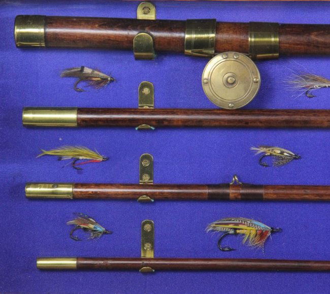 Antique Fly Fishing Rod and Reel Display Lot 231