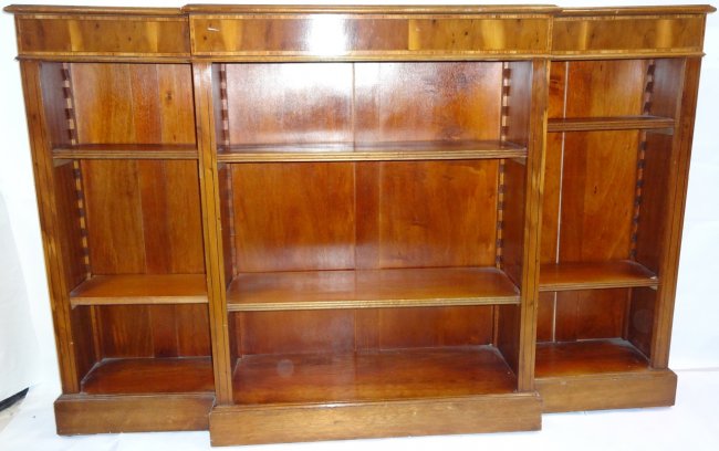 Art Deco Yew Wood Bookcase : Lot 33