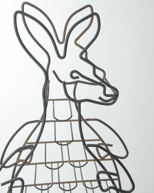 Alice White Kangaroo Metal Wine Rack Lot 300