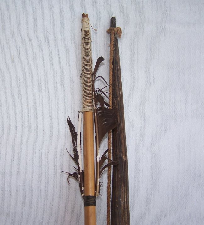 Vintage Authentic South American Indian Bow and Arrow Lot 36